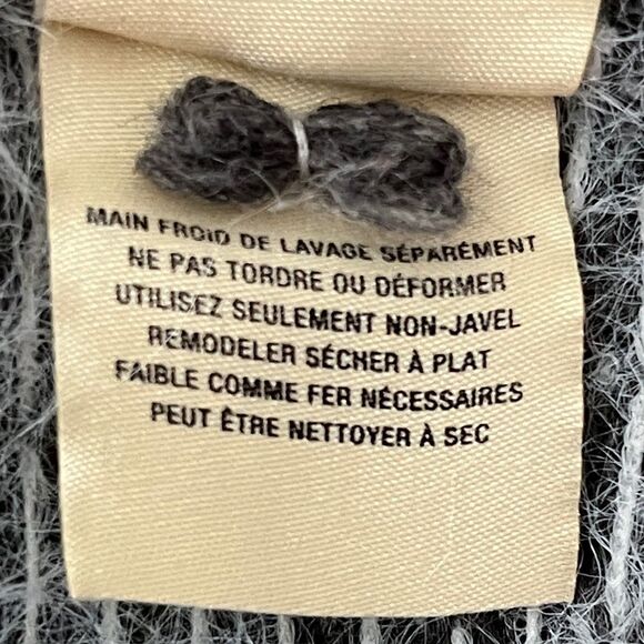 Anthropologie Sleeping on Snow Off-Shoulder Gray and White Sweater NWOT SZ M - Picture 10 of 11